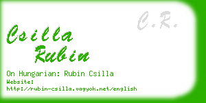 csilla rubin business card